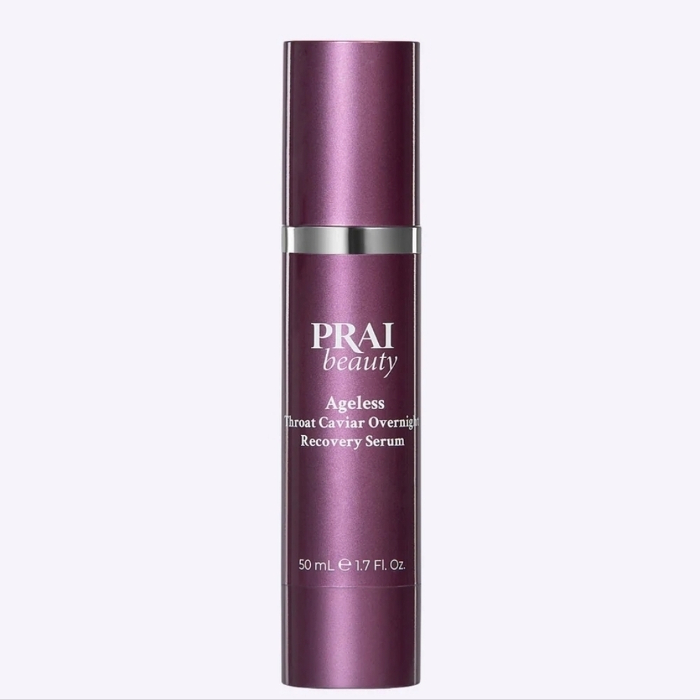 PRAI Beauty - Ageless Throat Caviar Overnight Recovery Serum, 1.7oz/50ml, SEALED
